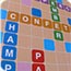 Closeup of word game